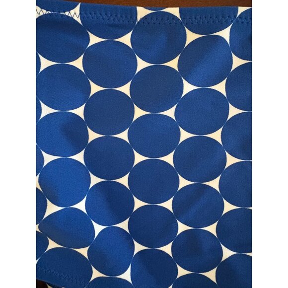 Pour Moi Hot Spots Halter High Waisted Bikini Swimsuit Blue/White UK 36E + UK 16 - Picture 12 of 12